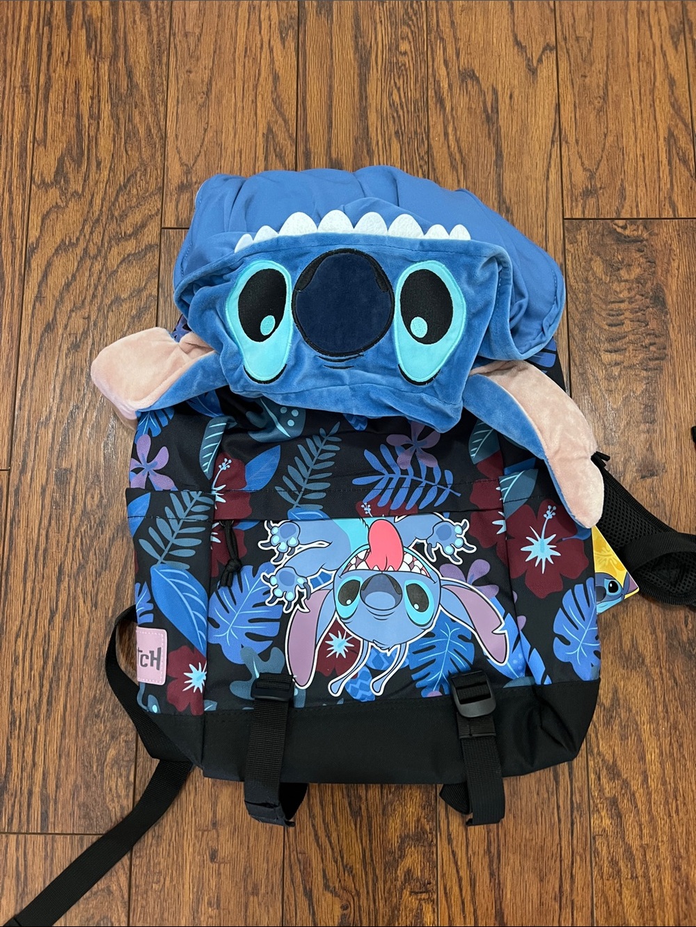 Bioworld Kids Stitch Blue Plush Character Backpack